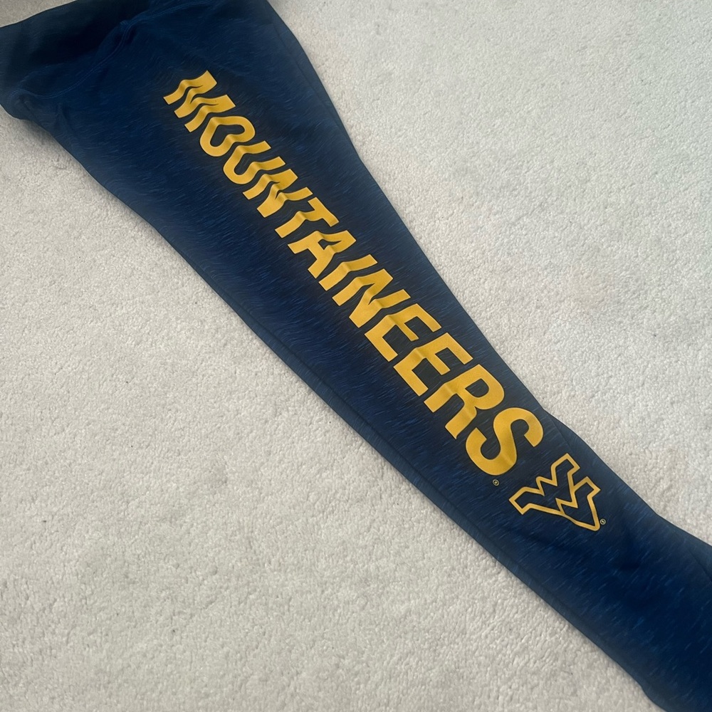 WVU Mountaineers navy blue leggings.